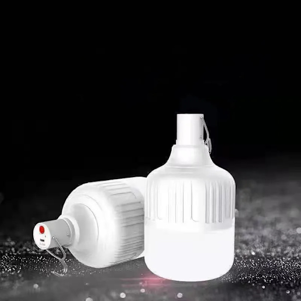 80W bärbar nödlampa med krok för utomhus, USB-laddningsbar