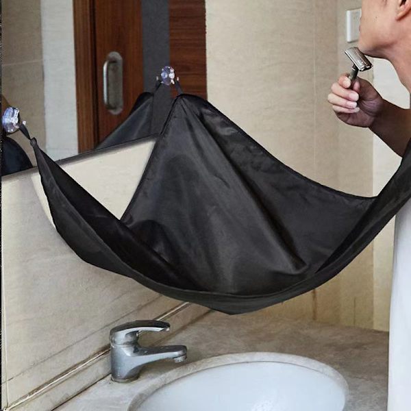 #4-pack Skäggförkläde Rakningskapp Vattentät Groomingduk Icke-klibbig med 2 Sugkoppar Perfekt som en Gåva till Män#