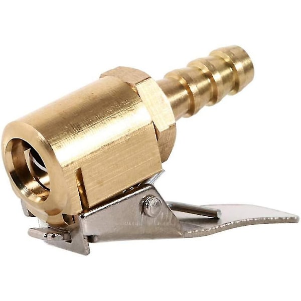 Automatisk bil däckpump ventilanslutning luftchuck mässing 6mm/8mm klämma anslutningsadapter (2st-guld)