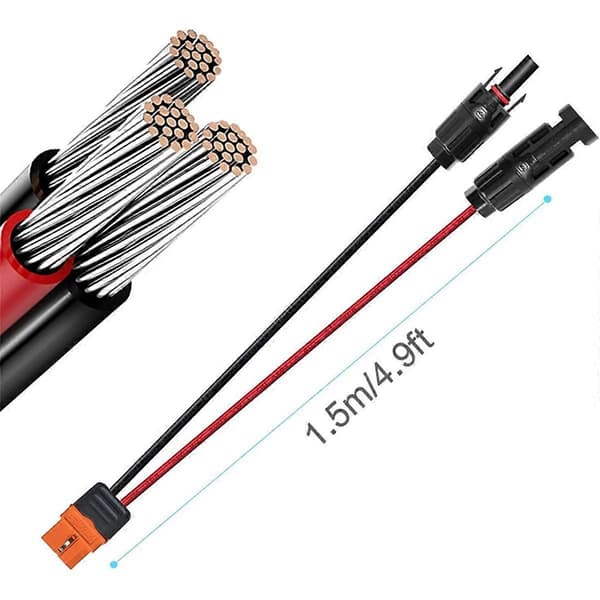 Solar Connector til XT60i Adapterkabel til RIVER 2/RIVER 2 Max/RIVER 2 Pro/ 2/ Max (2000)/ Pro
