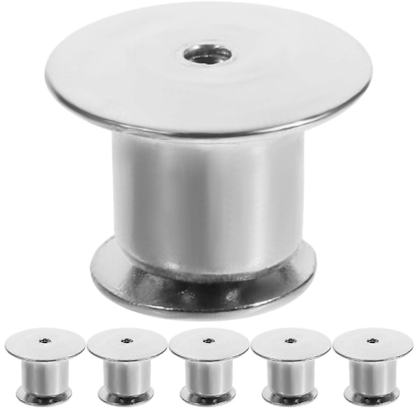 10 st Låsande Pins Baksidor Metall Låsande Spänne Pins Hållare för Visning av Märkesböcker Hattar Väskor (Vit Nickel)