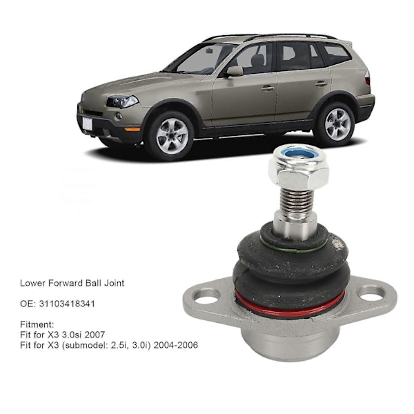 Forover Ball Joint, Nedre Foran, Reduserer Unormal Støy, OEM-Standard 31103418341, Opphengsball Joint for X3 3.0si 2.5i 3.0i