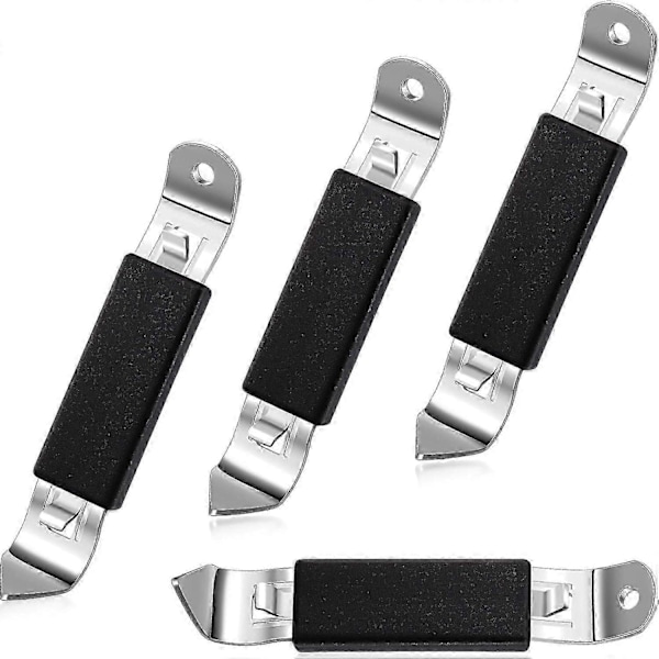 Magnetisk Flasköppnare Klassisk Rostfri Stål Punch Öppnare Burk Tapper Flasköppnare med Magnet (Svart, 4)