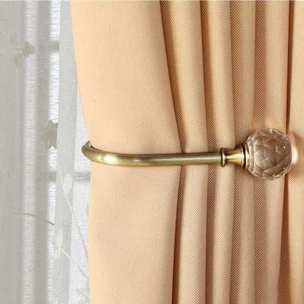 2 Pack (Bronze) Curtain Tiebacks Wall Hooks U Metal Curtain Tieba