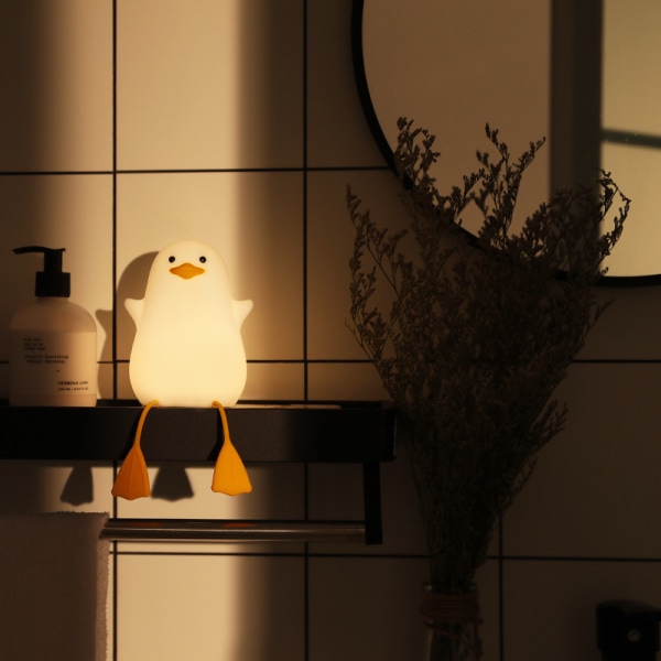 #Baby Duck Natlampe LED Natlampe til Børn Baby Room Decor Seagull Sengelampe Dæmpbar USB Silikone Børnelampe Varmt søvnlys#