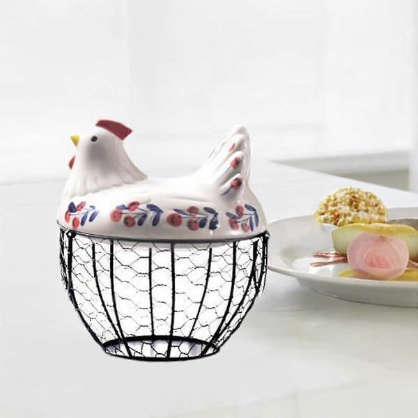 Kylling Egg Kurv Multifunksjonell Egg Organizer for Benkeplate Hjem Gård