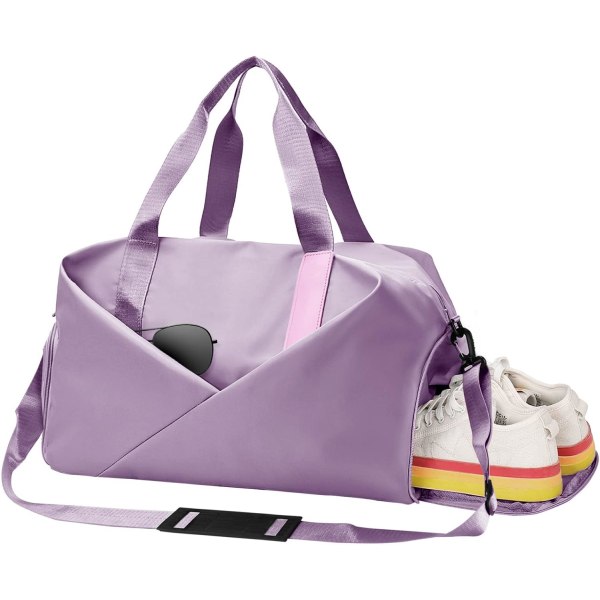 #Iso Duffle Bag - Violetti Naisten märkä- ja kuivakassi ja kenkä #