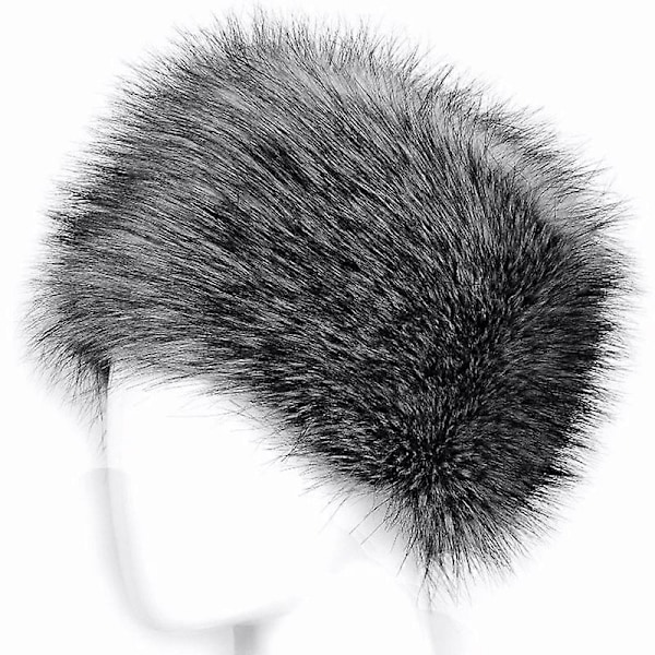 1 stk. Dame Russisk Fluffy Faux Fur Hat Vinter Ørevarmere Ski Hue S