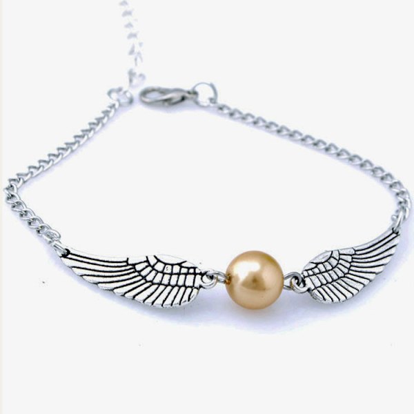 #Harry Potter Armband - Gyllene Snitch - Silver#