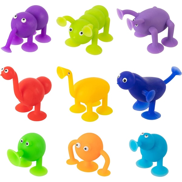 Suction Cup -leluja Satunnaisia ​​Tyylejä Silikoninen Imukappale Lelut Lapsille Imukappale Lelut Lapsille Eläimet Kylpyamme Lelut Pojille ja Tytöille