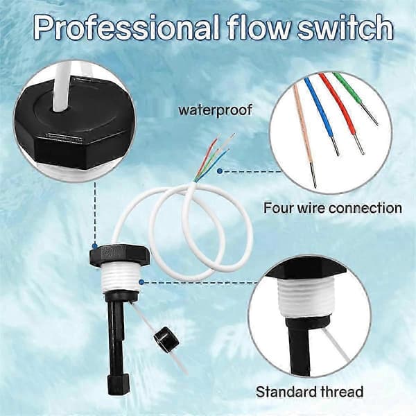 Flow Switch 520736 Intellichlor Flow Sensor Switch Udskiftningssæt, til IC15, IC20, IC40, IC60 Salt