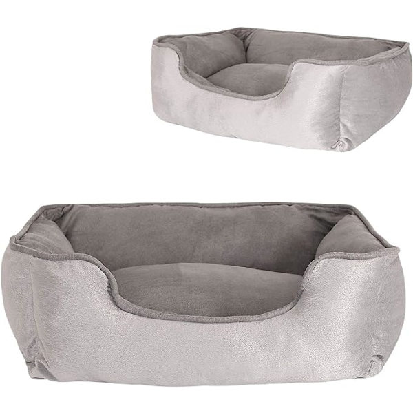 #Koirakori 2-in-1 Koiranpeti Kääntyvä Tyyny (S) 60x50 cm Harmaa#