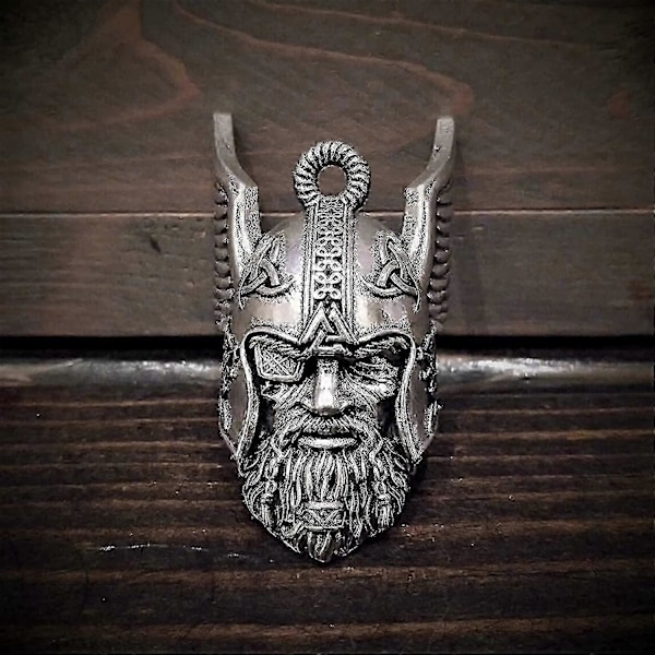 Odinin, viikinkijumalan, suojelija, onnenamuletti, pyöräilijälahja, kello karkottaa huonoa onnea, Odin viikinkijumala Bravo -kello, Gremlin Guardian Ride Bel