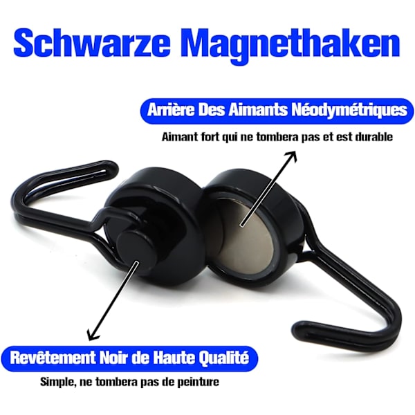 6 kpl Magneettisia Jääkaappikoukkuja, 20 MM 15 kg Vahva Neodyymimagneetti