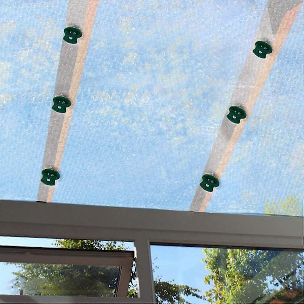 200 Stycken Växthus Twist Clips Växthus Plastclips Twist Clips Med Brickor för Att Fästa Isolering Bubbelplast Nät på Aluminiumväxthus Gre