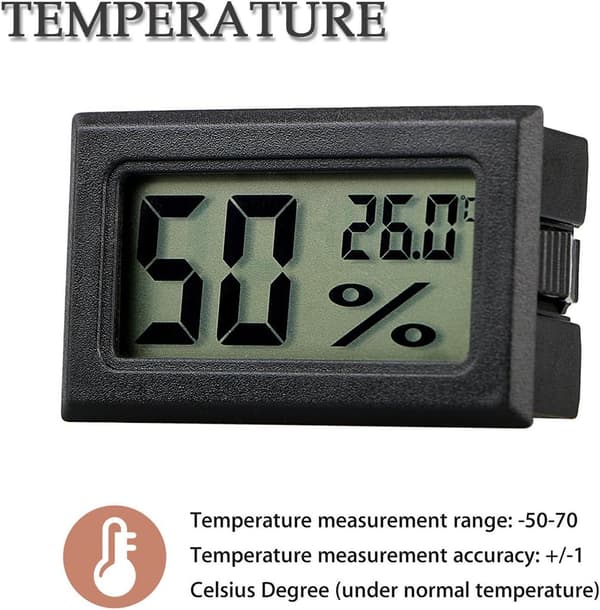 *4 pakker Mini Rund Innendørs Hygrometer Termometer Meter Celsius eller*