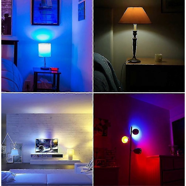Färgade LED-lampor (en grupp om 3), dimbara 15W RGBW LED-lampa E27, fjärrkontroll Ambient Light med lagrings- och timerfunktioner, 7 ljusstyrkor