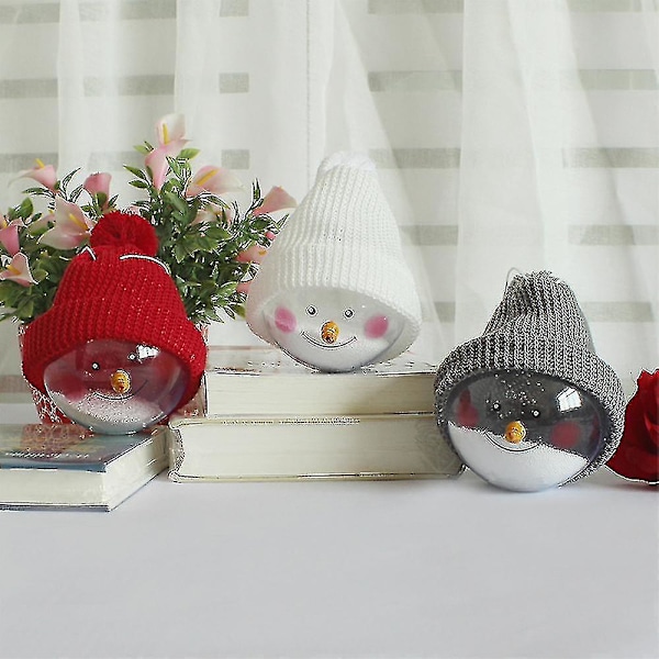Jul Snögubbe Boll Ornament Julgransprydnader Okrossbara Julkulor Julgransdekoration