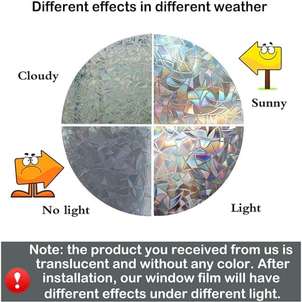 /#/Vindusfilm 30*100cm Anti - UV 3D Regnbueeffekt Glass Vindu Fi/#/