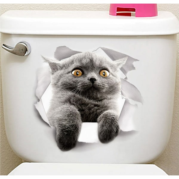3 st. Väggdekaler Väggdekaler 3d Katt Väggtatueringar Kombination