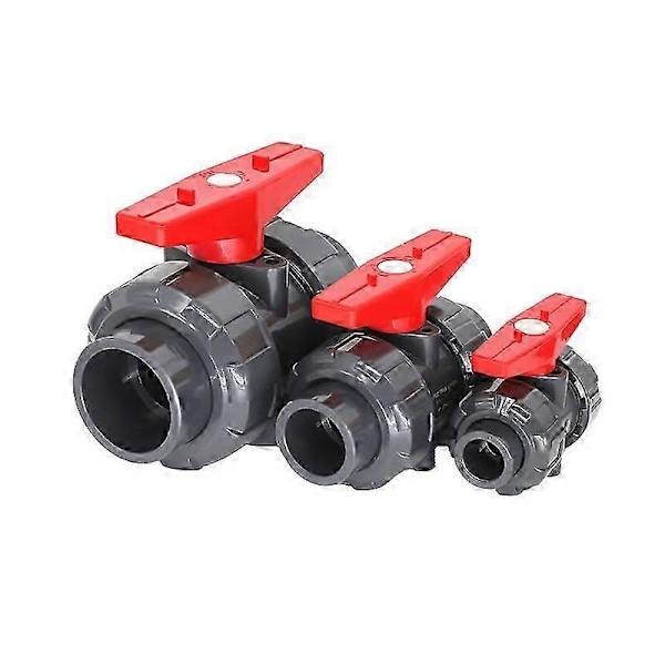 Kaksoisliitosventtiili liimattavaksi halkaisija 25 mm PVC-palloventtiili, DN20 (sisähalkaisija 25 mm)