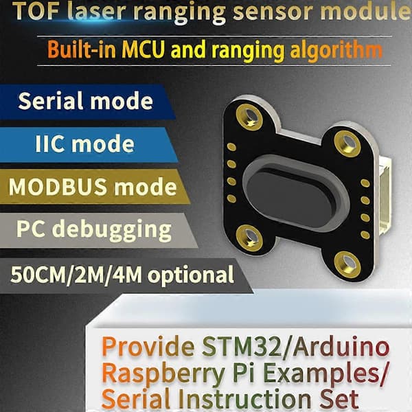 TOF400F Afstandssensormodul 4M Afstand MODBUS IIC Seriel Port Output Multi-Mode