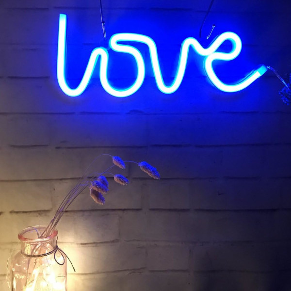 Neon rakkauskyltit Light LED Love koristeellinen taide telttakyltti - seinä