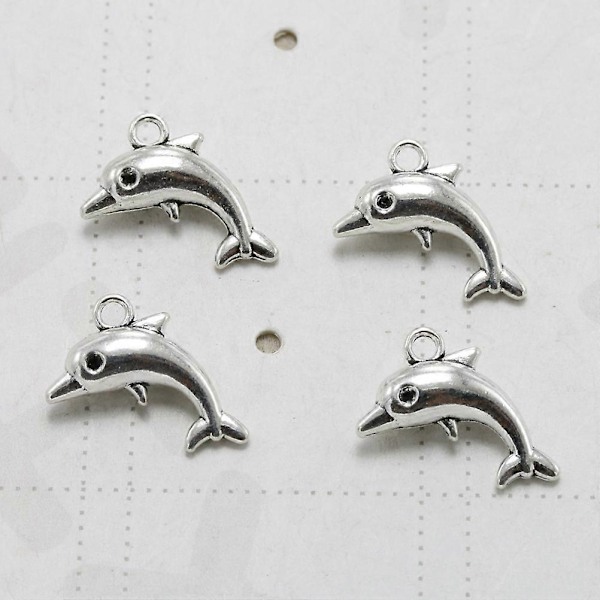 20 kpl Muoti Alloy Dolphin Riipukset Korut DIY Korujen valmistustarvike kaulakorulle rannekorulle (antiikkihopea)