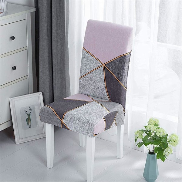 *Spisestuestoltrekk Patchwork Trykt Vaskbart Stolstoltrekk Stretch*