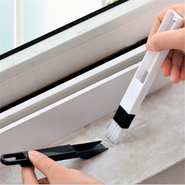 *2-pack 2-i-1 rengöringsborste för fönsterluckor, små ventilationsluckor,*
