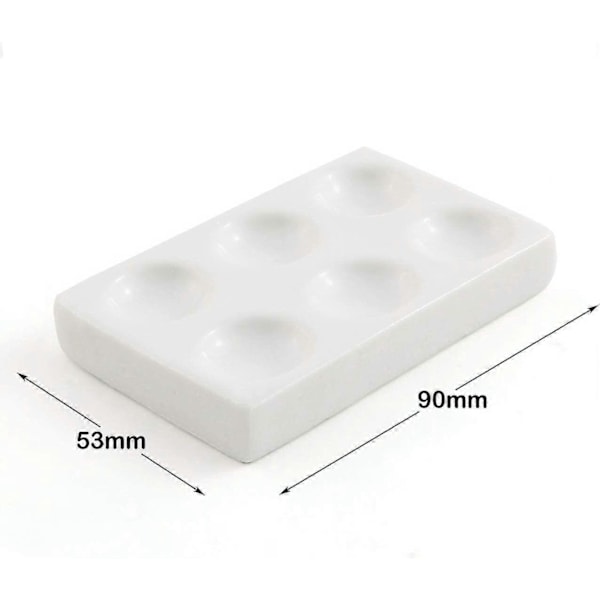 6 Brønde Porcelænsplet Reaktionsplade Til Laboratorieeksperiment Kemisk Testning (d-583-a)