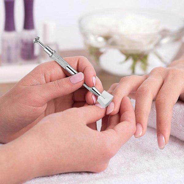 1 Set Manikyr Nagelsvamp Färgtoning Nagelsvampar Mjuka Nagelsvampar med Upplockningsverktyg