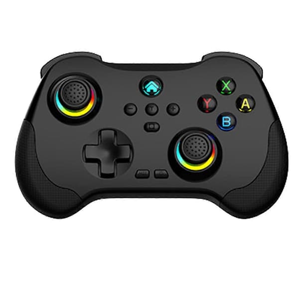 Trådløs spilcontroller Bluetooth 6-akset bevægelsessensor Turbo programmerbar joystick til Switch Steam PC Sort