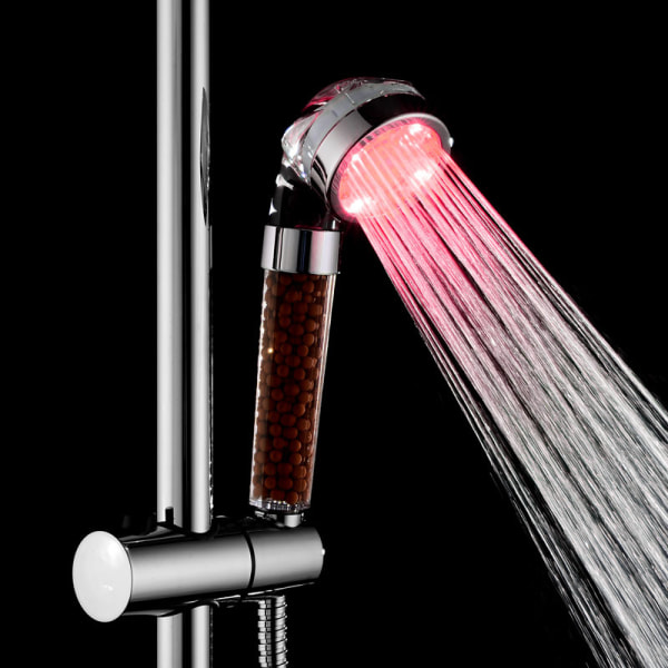 *Badrum Dusch Handdusch 7 Färger LED Högtryck Duschhuvud*