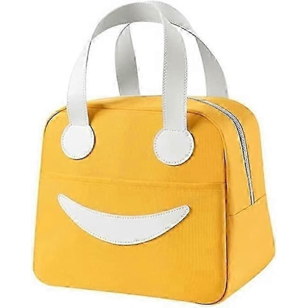 Frokosttaske Isoleret Taske Madkasse Stor Kapacitet Taske Udendørs Picnic Bærbar Tote Taske (Gul)