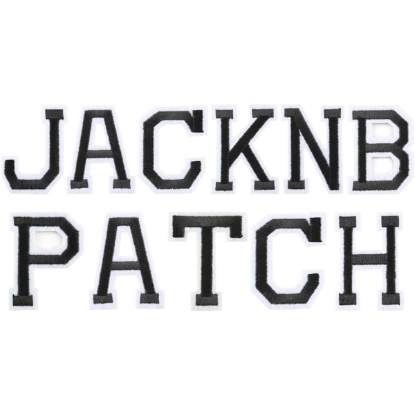 /#/26 stk. engelske alfabet-patches, broderede stofpatches/#/