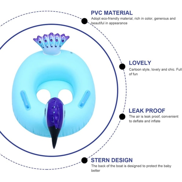Oppblåsbar Oppblåsbar Bøye, Baby Svømme Ring Svømme Flyte Ring