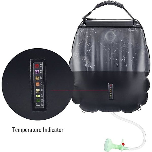 #Solarduschväska 20 liter Camping temperatur 45 °C vandring Klättring#
