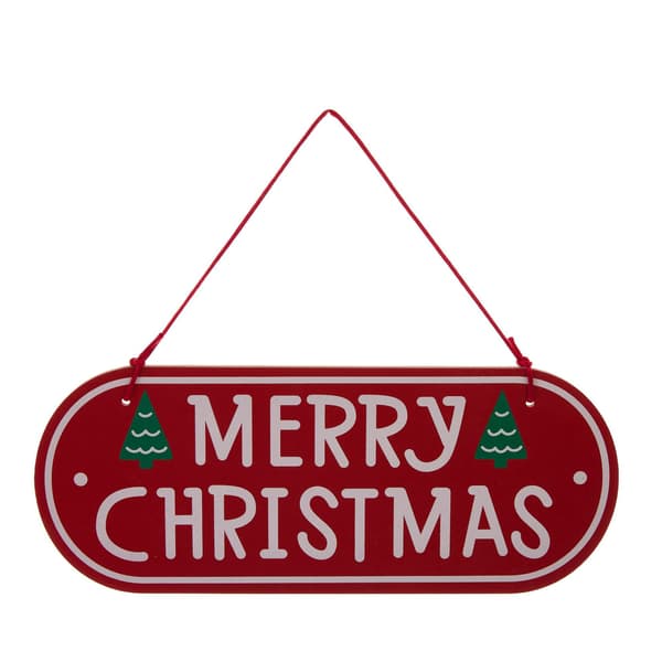#God Jul Träskylt, Oval, 30*12cm#