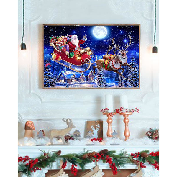 #Timanttimaalaussetti 5D DIY, 16x12 tuumaa, Joulupukki#