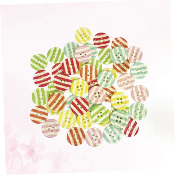 50 stk. Tegneserie Treknapper Runde Håndverksknapper Treknapper Scrapbooking Skjorteknapper Resin Håndverk Håndverk for Maling Treknapper Treknapper