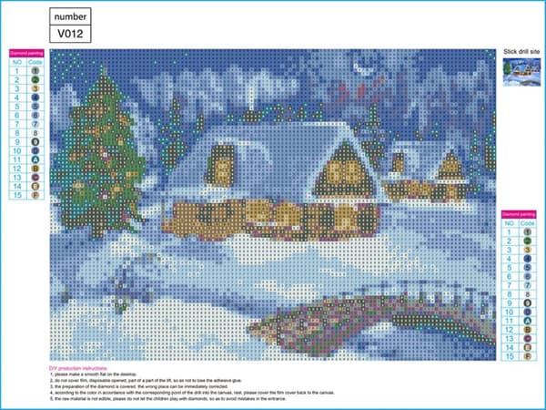 #Diamantmaleri Kit 5D DIY, 16x12 tommer, Sneet#