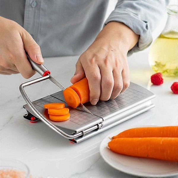 Ostehøvler for blokkost, ostehøvelbrett i rustfritt stål, multifunksjonelle ostekuttere for smør, grønnsaker, pølse, skinke 21*12,8CM