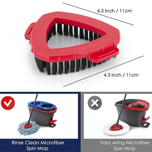 Triangulær børste skrubbehode for O-cedar EasyWring moppetilbehør