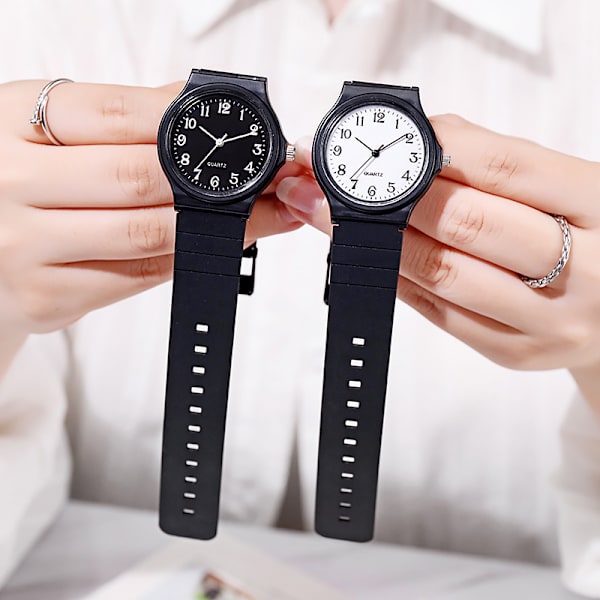 #Sort analog armbåndsur til skolebørn#