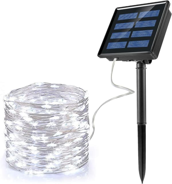*Udendørs solcelle-fe-lys, 200LED 22M 8 tilstande IP65 vandtæt Fa*