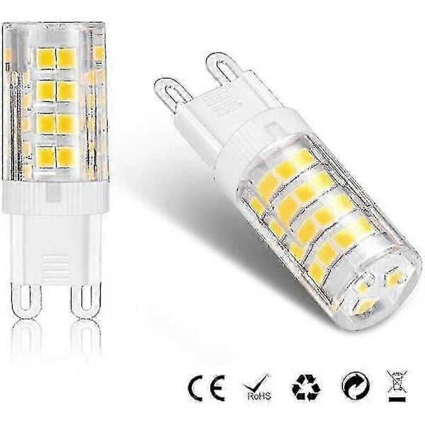 G9 LED-lamput, Lämmin Valkoinen 3000 K 5 W G9 LED-lamppu Vastaava 40 W Halogeeni Lamppu 380 Lumen; Ei Himmennettävissä, 10 kpl Pakkaus [Energiatehokkuusluokka A+]