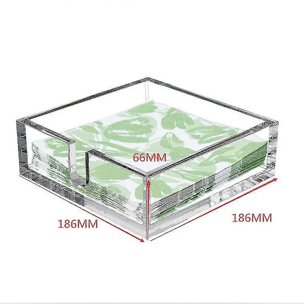 Transparent Akryl Tissue Box Hållare Hem Hotell Handduk Servett Box Behållare Hushåll Vardagsrum Tissue Organizer
