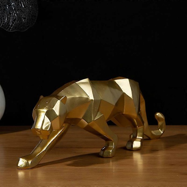 Abstrakt leopard statue leopard skulptur håndmalet dyre res