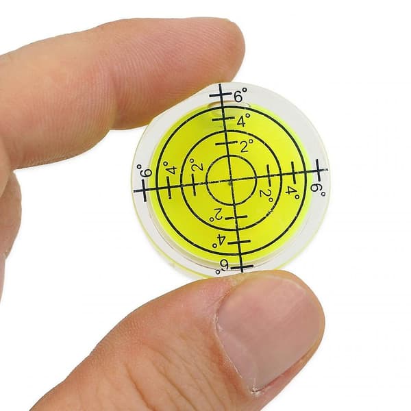 3-pack, 32 mm Diameter, Precisionsvattenpass med Luftbubbla, Mini Vattenpass för Kameror, Camping och Husvagnar, Libell